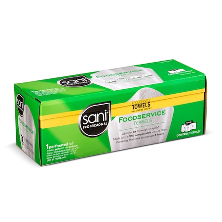 Sani Professional/Nice Pak Towel Foodservice White Dry, PK800 G125DA